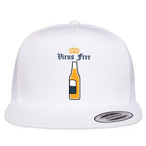 Corona Virus Free Flat Bill Trucker Hat