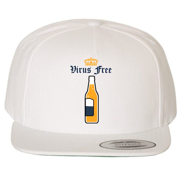 Corona Virus Free Wool Snapback Cap