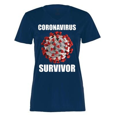 Coronapocalpse Survivor Women's Momentum V-Neck T-Shirt