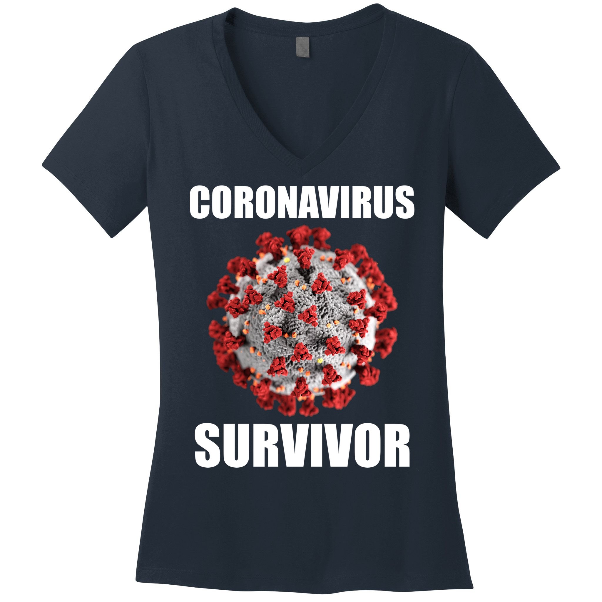Coronapocalpse Survivor Women's V-Neck T-Shirt