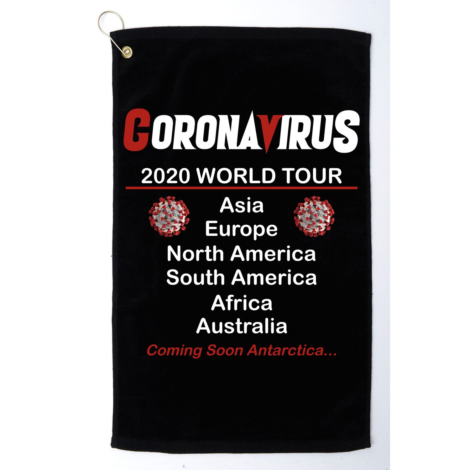 Coronavirus 2020 World Tour Golf Towel