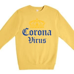 CoronaVirus Crown Logo Premium Crewneck Sweatshirt