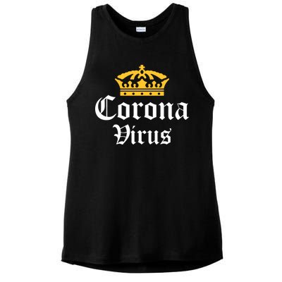 CoronaVirus Crown Logo Ladies PosiCharge Tri-Blend Wicking Tank