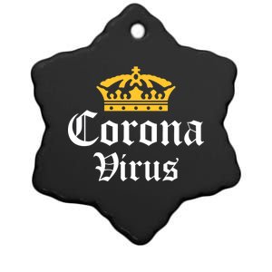 CoronaVirus Crown Logo Ceramic Star Ornament