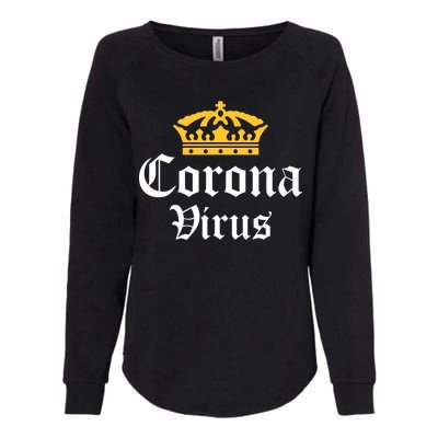 CoronaVirus Crown Logo Womens California Wash Sweatshirt