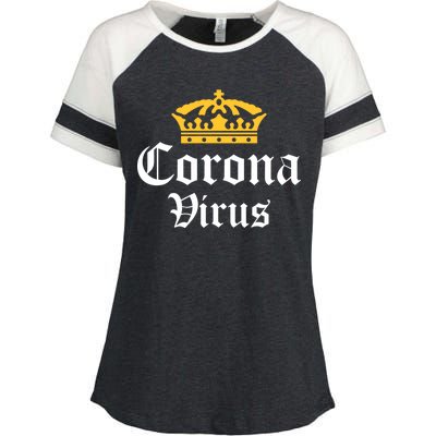 CoronaVirus Crown Logo Enza Ladies Jersey Colorblock Tee