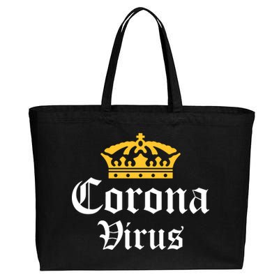 CoronaVirus Crown Logo Cotton Canvas Jumbo Tote