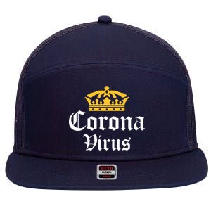 CoronaVirus Crown Logo 7 Panel Mesh Trucker Snapback Hat