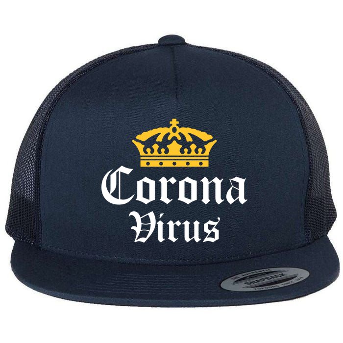 CoronaVirus Crown Logo Flat Bill Trucker Hat