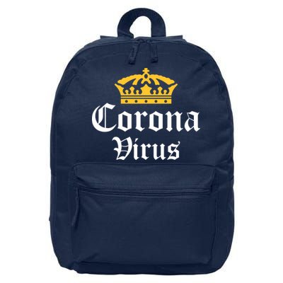 CoronaVirus Crown Logo 16 in Basic Backpack