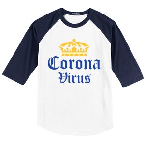 CoronaVirus Crown Logo Baseball Sleeve Shirt