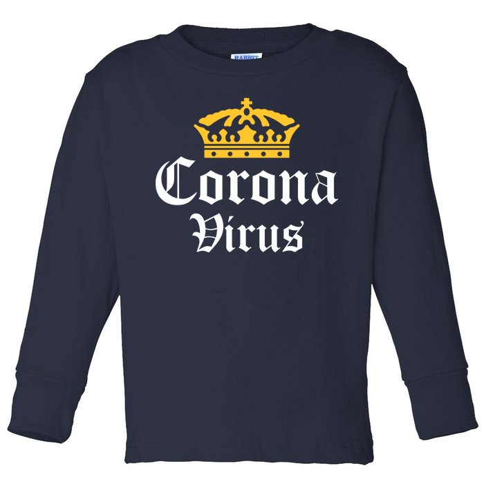 CoronaVirus Crown Logo Toddler Long Sleeve Shirt