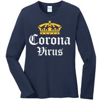 CoronaVirus Crown Logo Ladies Long Sleeve Shirt