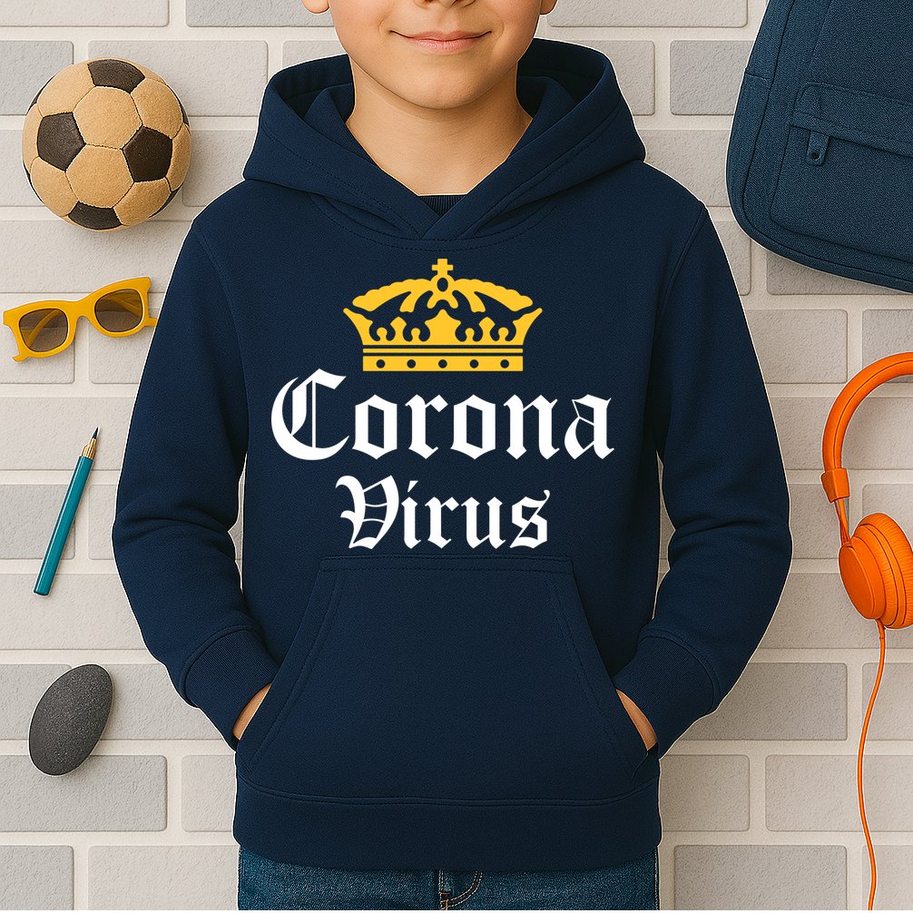 CoronaVirus Crown Logo Kids Hoodie