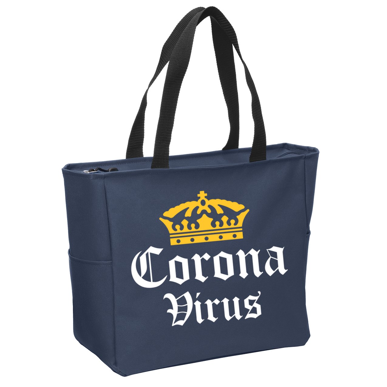 CoronaVirus Crown Logo Zip Tote Bag