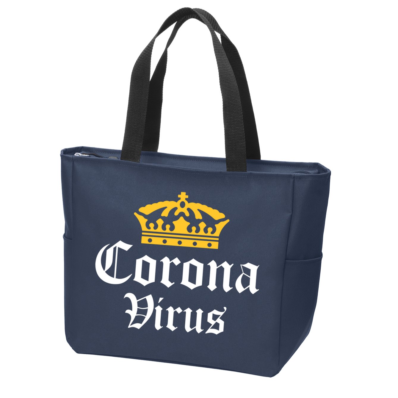 CoronaVirus Crown Logo Zip Tote Bag