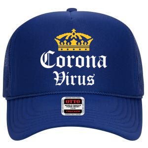 CoronaVirus Crown Logo High Crown Mesh Back Trucker Hat