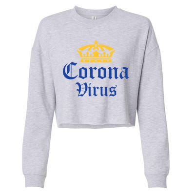 CoronaVirus Crown Logo Cropped Pullover Crew