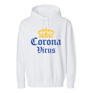 CoronaVirus Crown Logo Garment-Dyed Fleece Hoodie