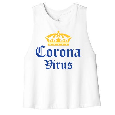 CoronaVirus Crown Logo Women's Racerback Cropped Tank