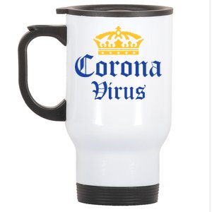 CoronaVirus Crown Logo Stainless Steel Travel Mug