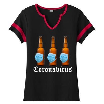 Coronavirus Funny Beer Doctor Ladies Halftime Notch Neck Tee