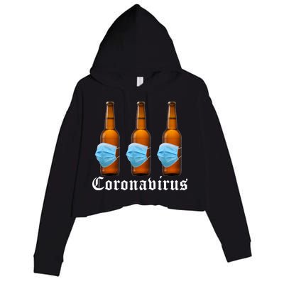 Coronavirus Funny Beer Doctor Crop Fleece Hoodie