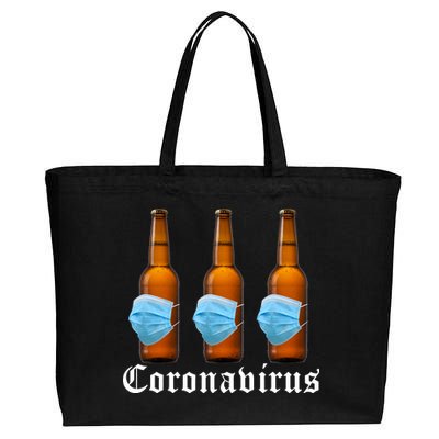 Coronavirus Funny Beer Doctor Cotton Canvas Jumbo Tote