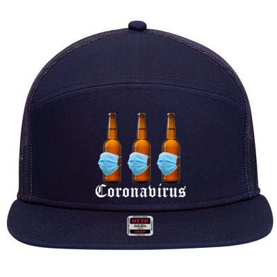 Coronavirus Funny Beer Doctor 7 Panel Mesh Trucker Snapback Hat