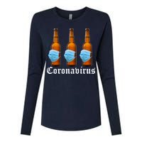 Coronavirus Funny Beer Doctor Womens Cotton Relaxed Long Sleeve T-Shirt