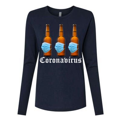 Coronavirus Funny Beer Doctor Womens Cotton Relaxed Long Sleeve T-Shirt