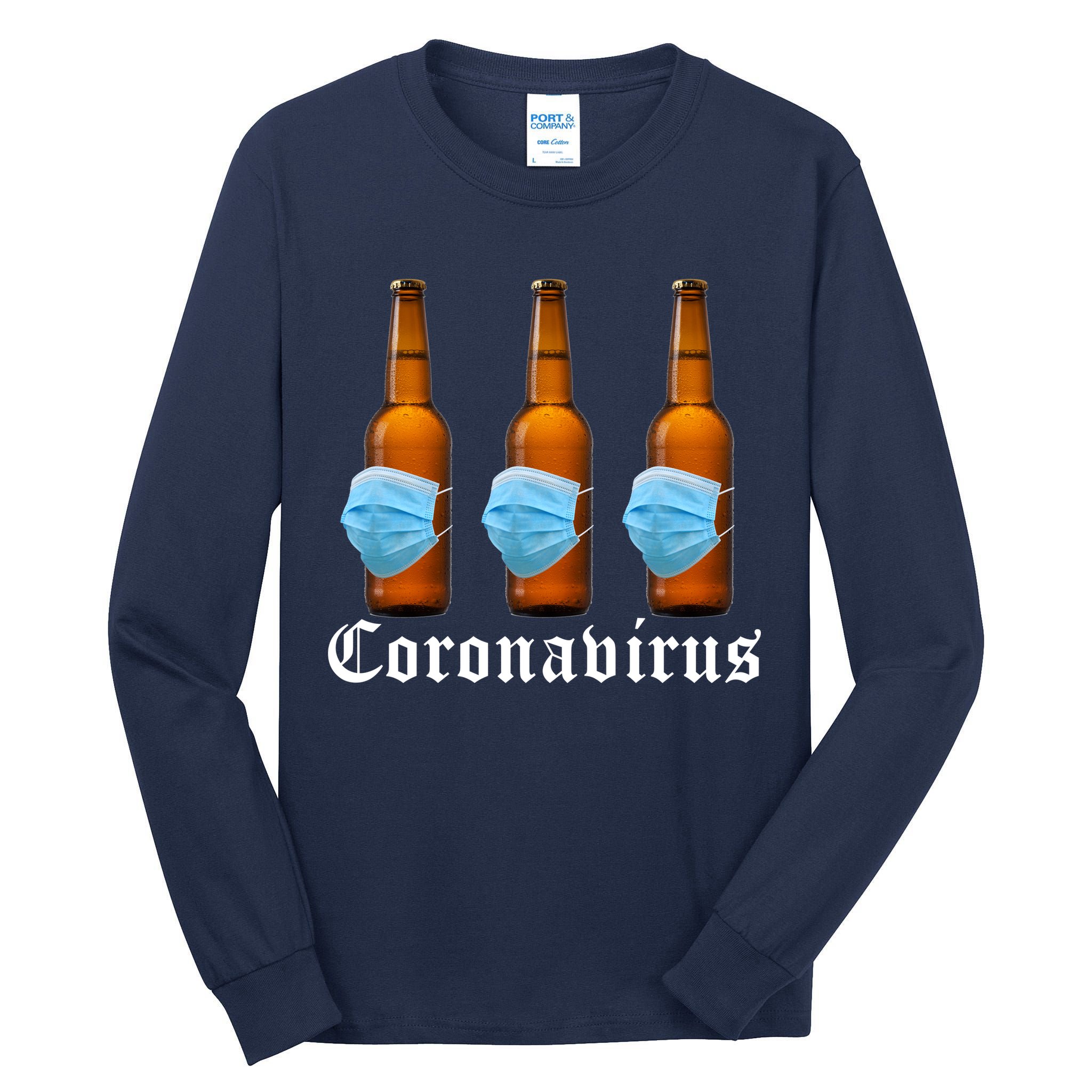 Coronavirus Funny Beer Doctor Tall Long Sleeve T-Shirt