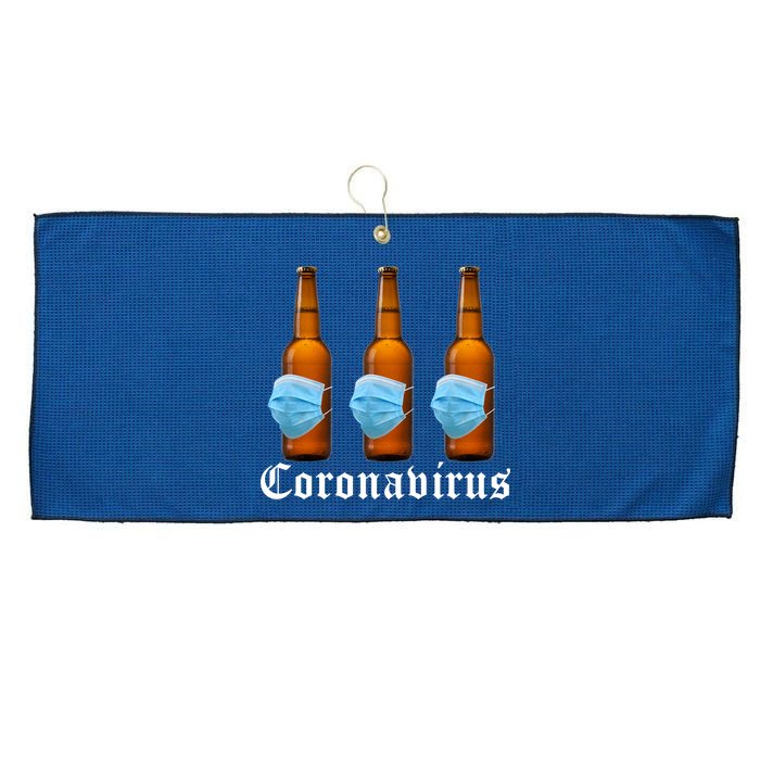 Coronavirus Funny Beer Doctor Large Microfiber Waffle Golf Towel