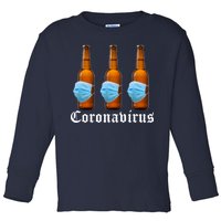 Coronavirus Funny Beer Doctor Toddler Long Sleeve Shirt