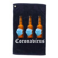 Coronavirus Funny Beer Doctor Platinum Collection Golf Towel