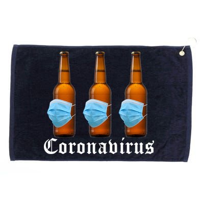 Coronavirus Funny Beer Doctor Grommeted Golf Towel