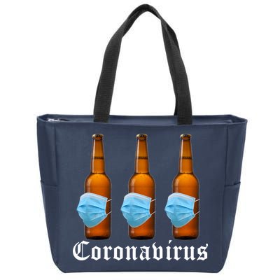 Coronavirus Funny Beer Doctor Zip Tote Bag