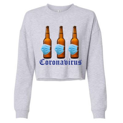 Coronavirus Funny Beer Doctor Cropped Pullover Crew