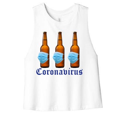 Coronavirus Funny Beer Doctor Women's Racerback Cropped Tank