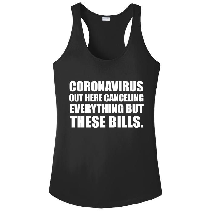 Coronavirus Out Here Canceling Everything But These Bills Ladies PosiCharge Competitor Racerback Tank