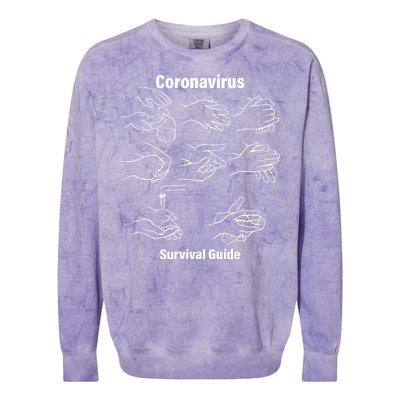 Coronavirus Survival Guide Colorblast Crewneck Sweatshirt