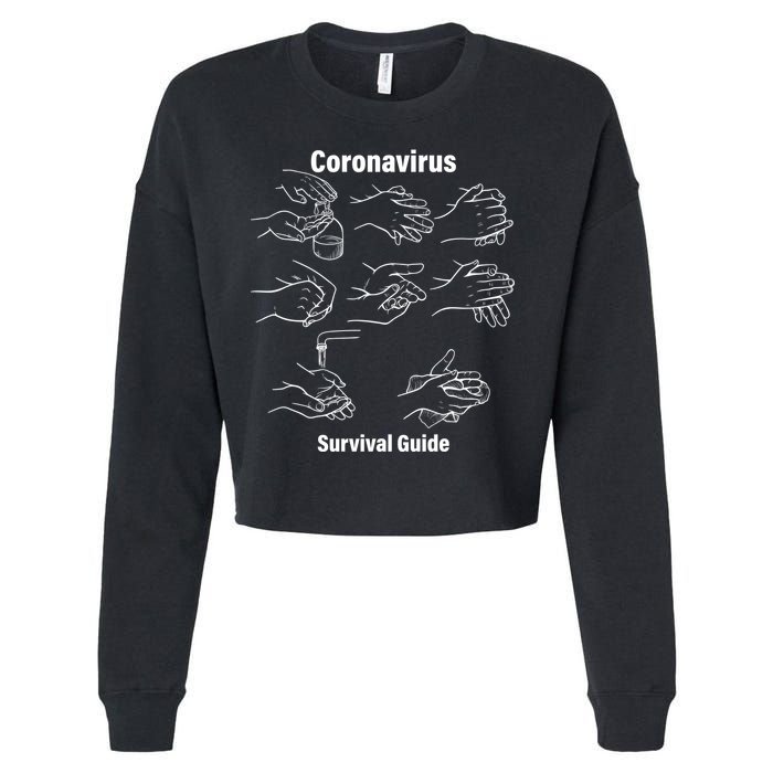 Coronavirus Survival Guide Cropped Pullover Crew