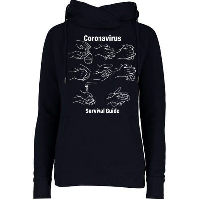 Coronavirus Survival Guide Womens Funnel Neck Pullover Hood