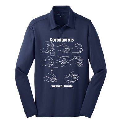 Coronavirus Survival Guide Silk Touch Performance Long Sleeve Polo