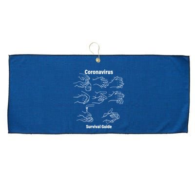 Coronavirus Survival Guide Large Microfiber Waffle Golf Towel