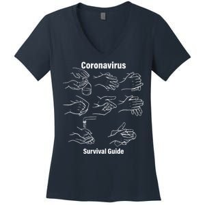 Coronavirus Survival Guide Women's V-Neck T-Shirt