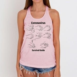 Coronavirus Survival Guide Women's Knotted Racerback Tank