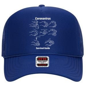 Coronavirus Survival Guide High Crown Mesh Back Trucker Hat