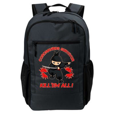 Coronavirus Survivor Ninja Kill Em' All Daily Commute Backpack