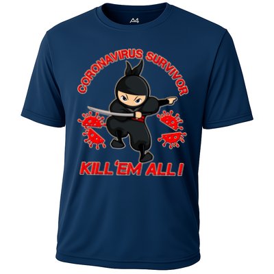 Coronavirus Survivor Ninja Kill Em' All Performance Shirt